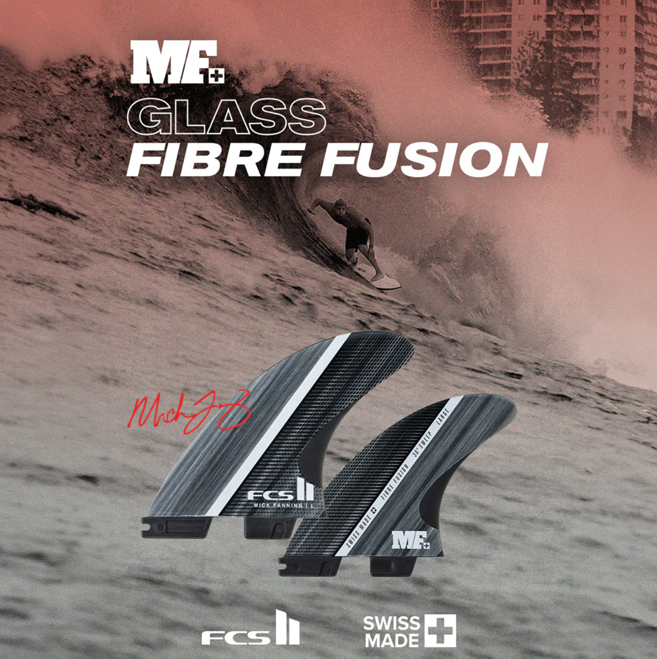 FCS II Mick Fanning Glass Fibre Fusion Tri Fin Set