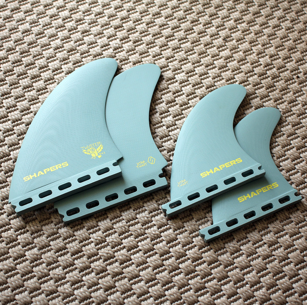 Shapers Twuster XTRA 2+1 Twin Fin Set - Seafoam