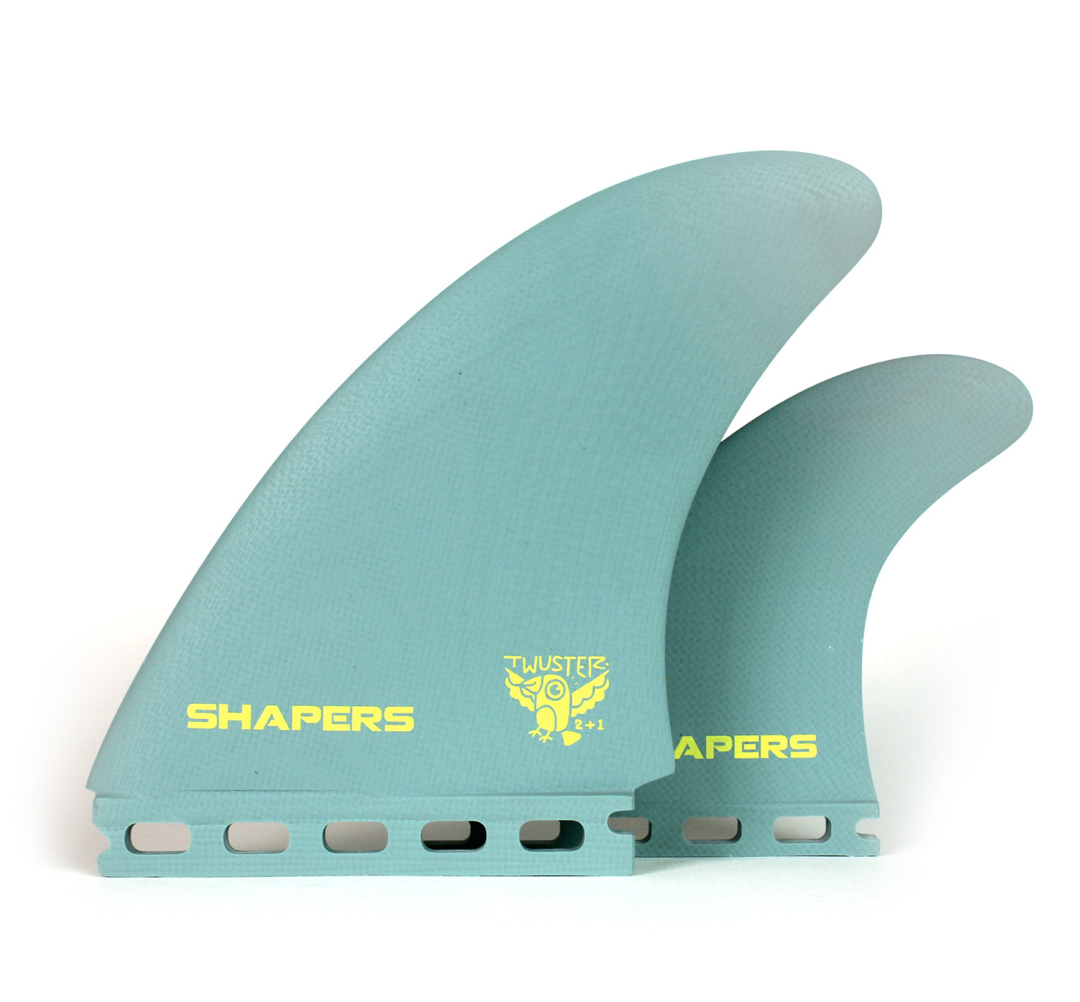 Shapers Twuster XTRA 2+1 Twin Fin Set - Seafoam