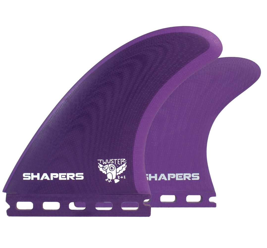 Shapers Twuster Pro 2+1 Twin Fin Set - Purple
