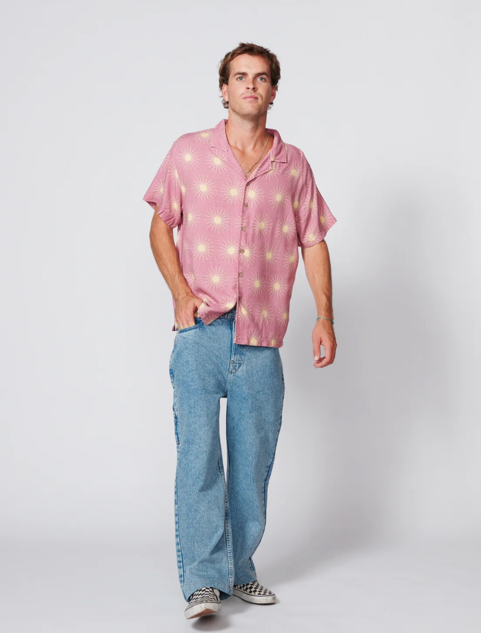 The Critical Slide Society - Sun Salute Resort Shirt - Dusty Rose