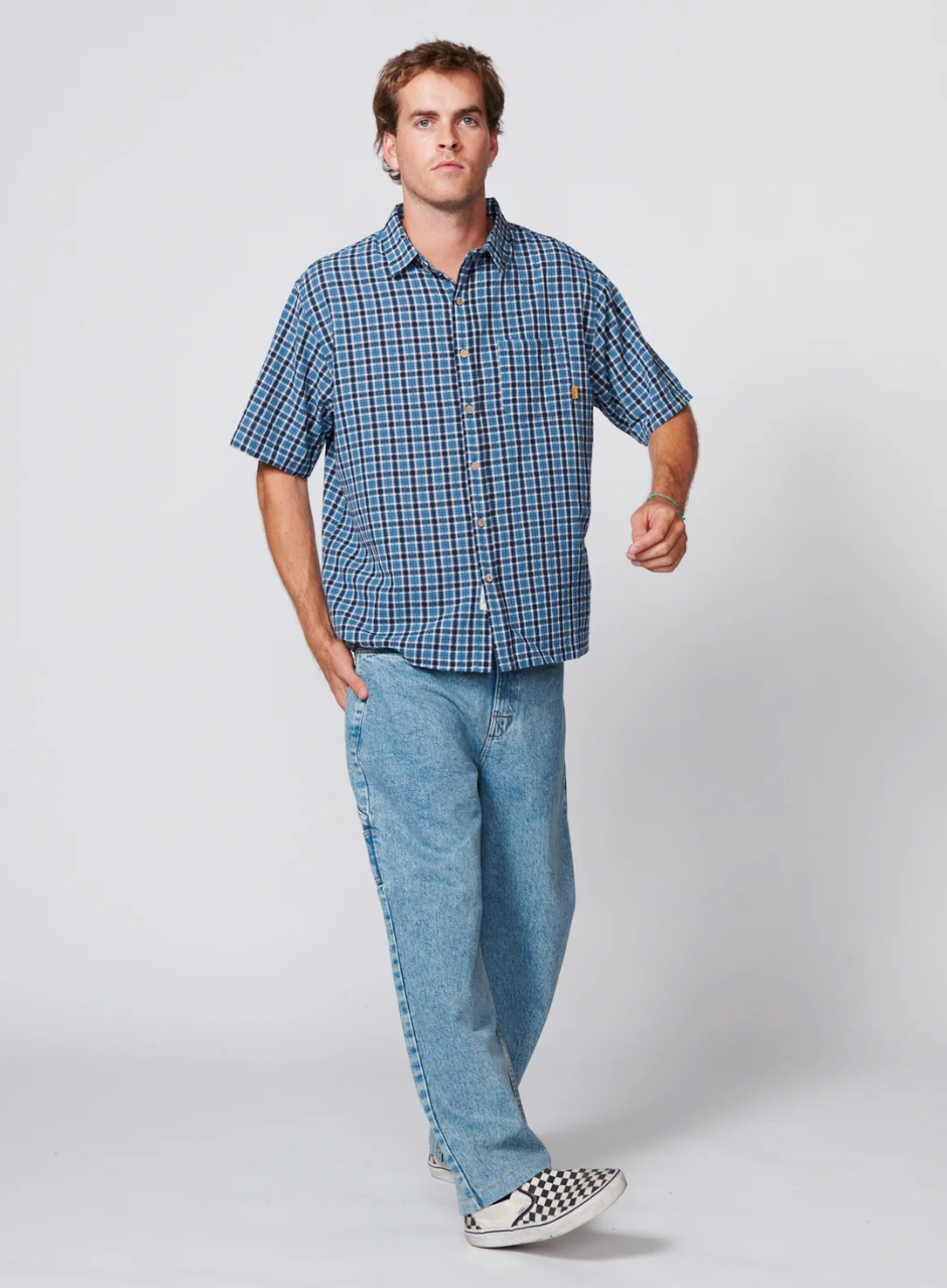 The Critical Slide Society - Dennis Short Sleeve Shirt - Blue