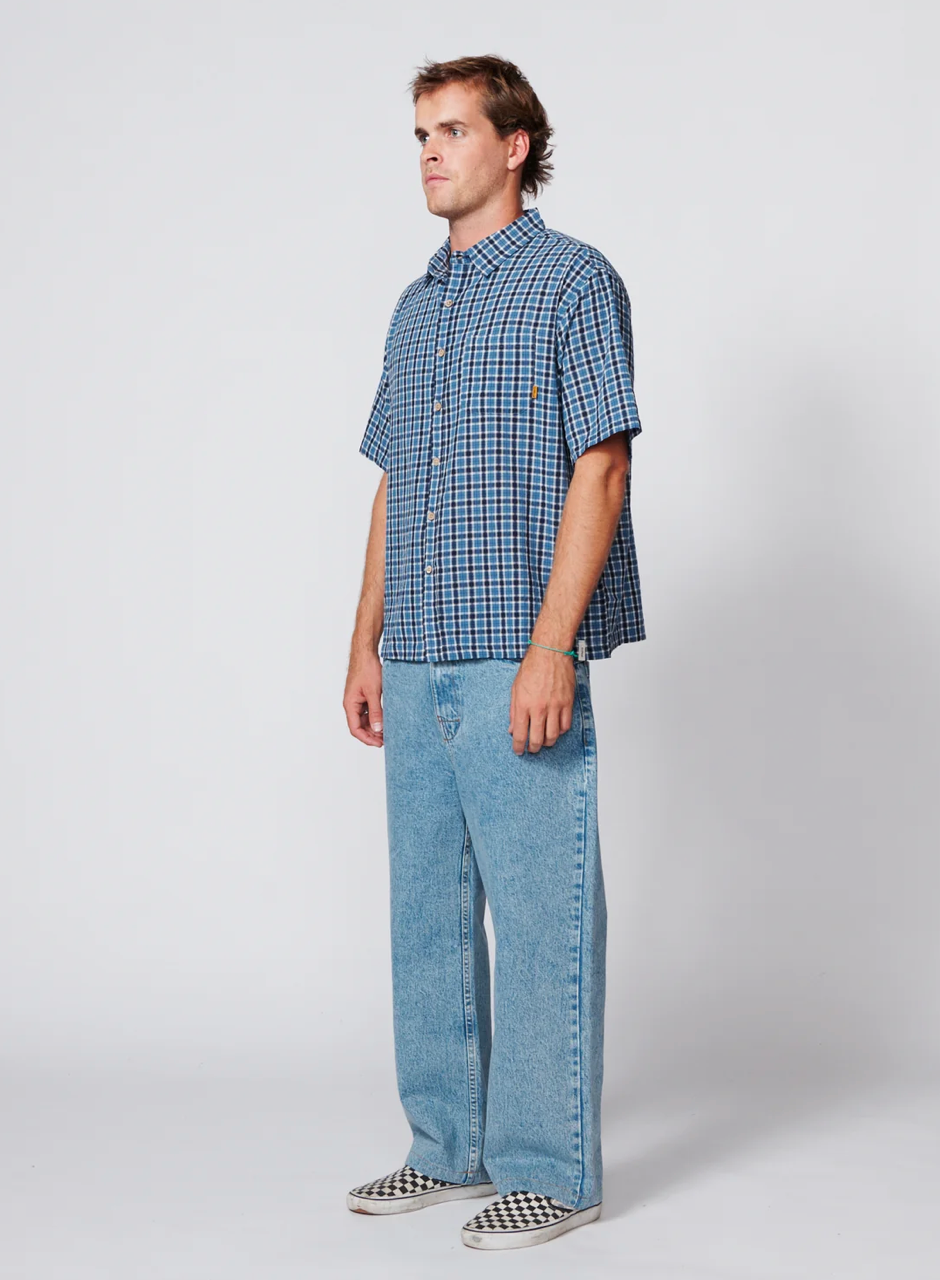 The Critical Slide Society - Dennis Short Sleeve Shirt - Blue