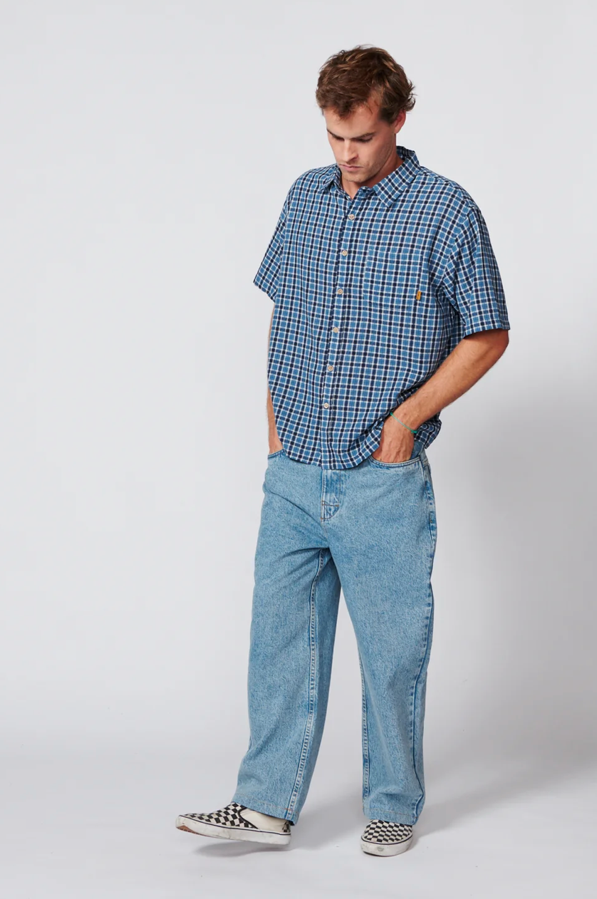 The Critical Slide Society - Dennis Short Sleeve Shirt - Blue