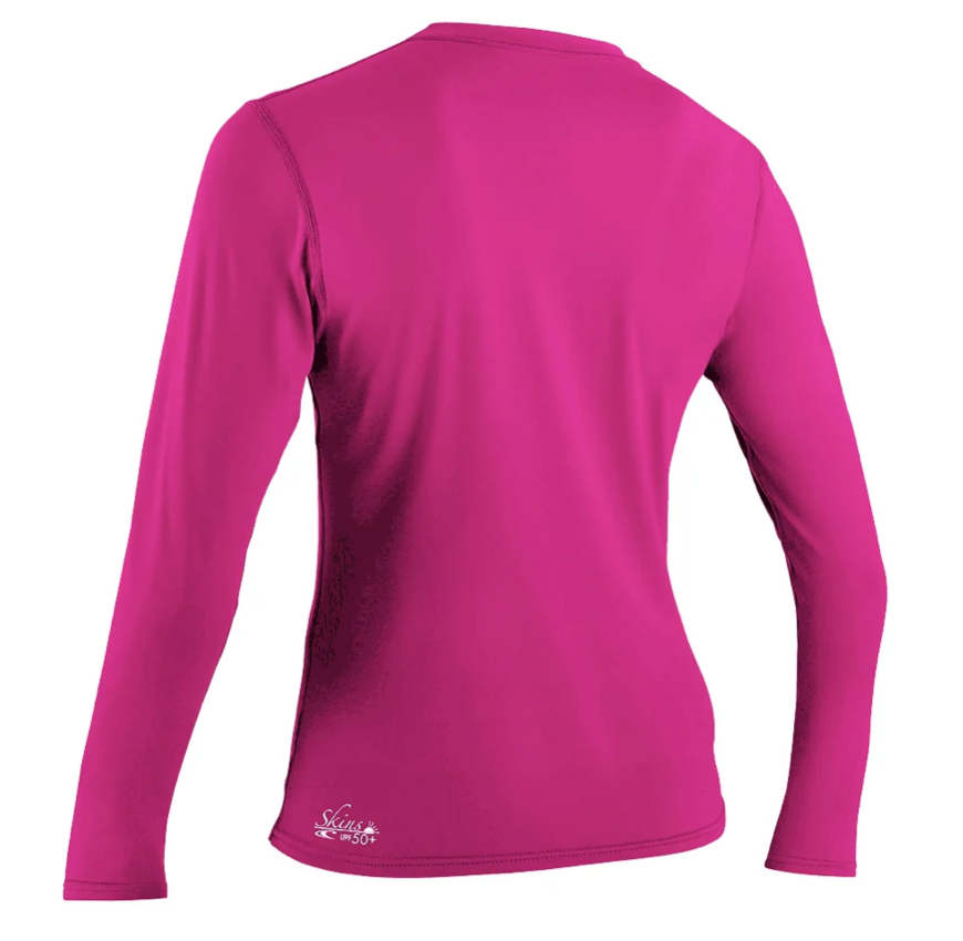 O'Neill Women's Basic Skins UPF 50+ Long Sleeve Sun Shirt - Fox Pink