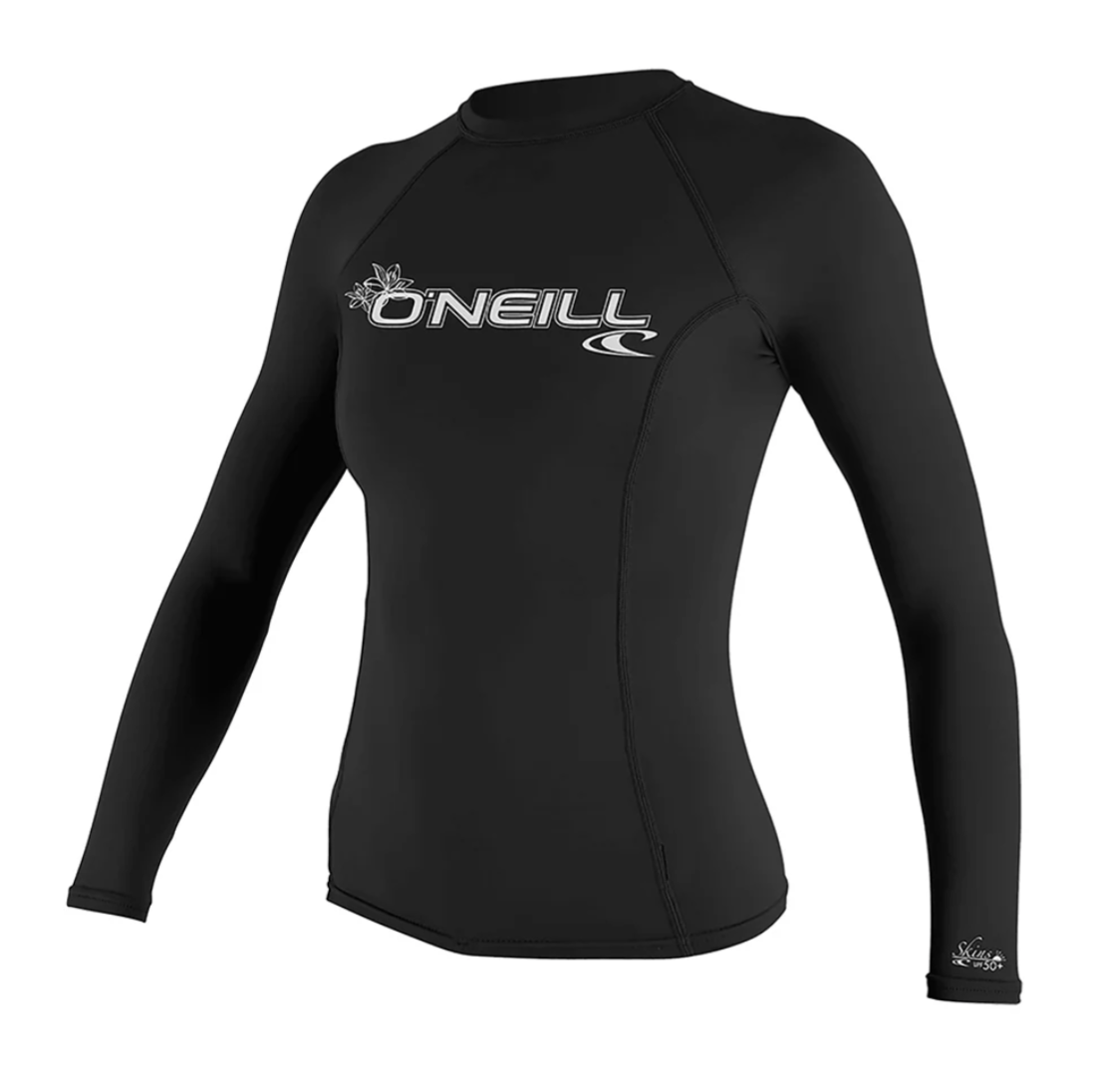 O'Neill Women's Basic Skins UPF 50+ Long Sleeve Rash Guard - Black
