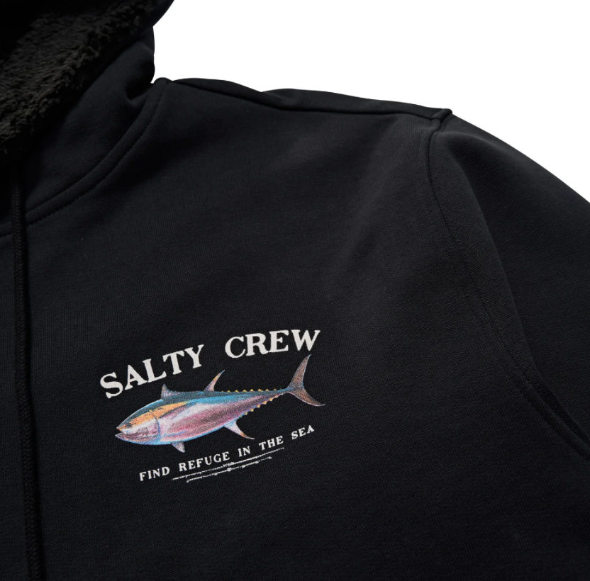 SALTY CREW   BIG BLUE LINED ZIP THROUGH FLEECE HOOD