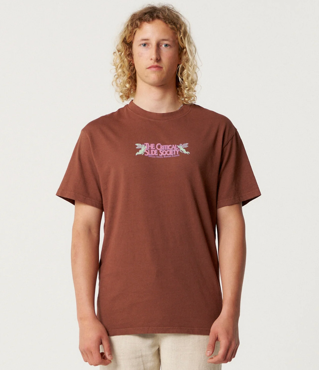 The Critical Slide Society   Angels Tee - Chestnut