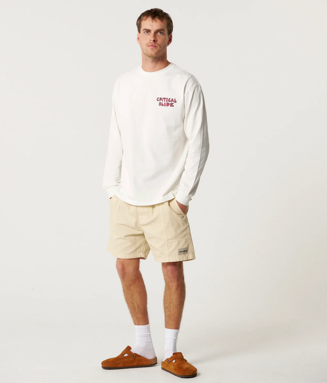 The Critical Slide Society   Log Removals Longsleeve Tee - Vintage White