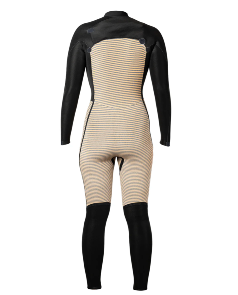 XCEL Women's 4/3mm Comp Wetsuit, Black Palm-Monstera Print