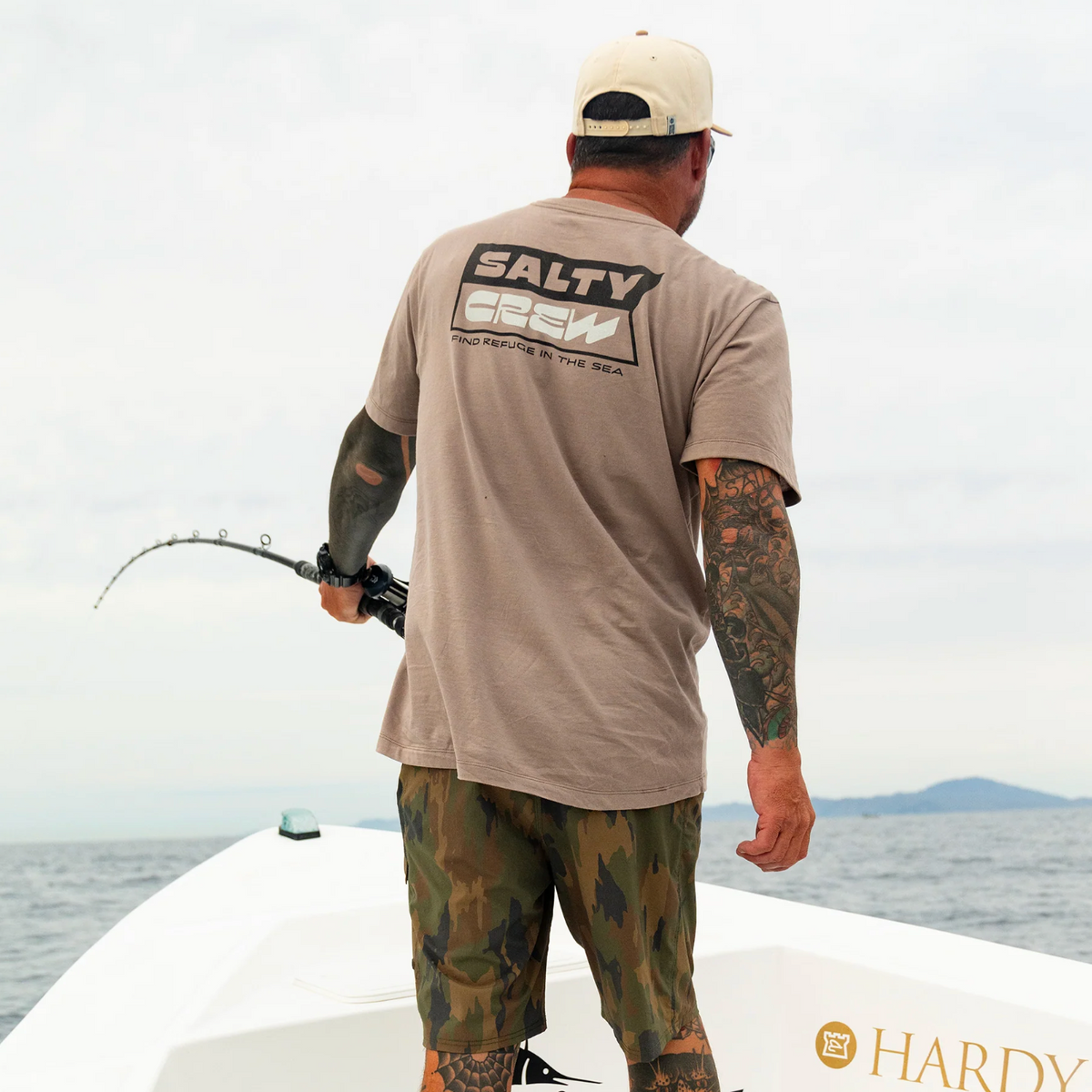 Salty Crew Inverse Flag Crew Tee - Cinder