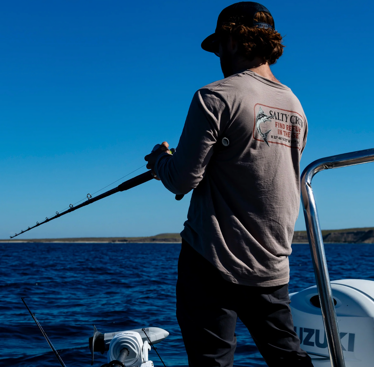 Salty Crew Coordinates Crew Tee - Dark Grey