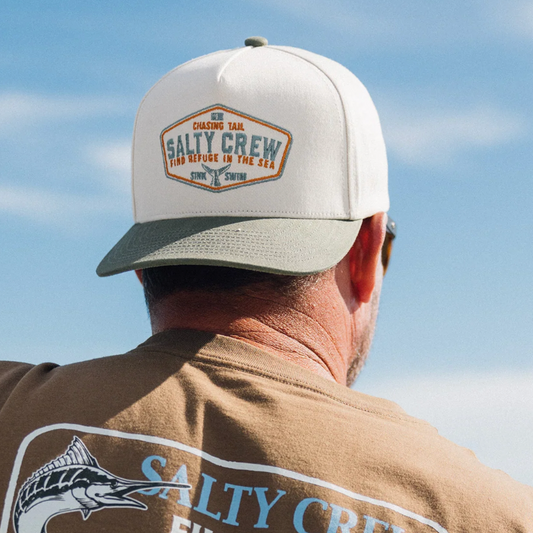 Salty Crew Tailfin Snapback - Off White/Green