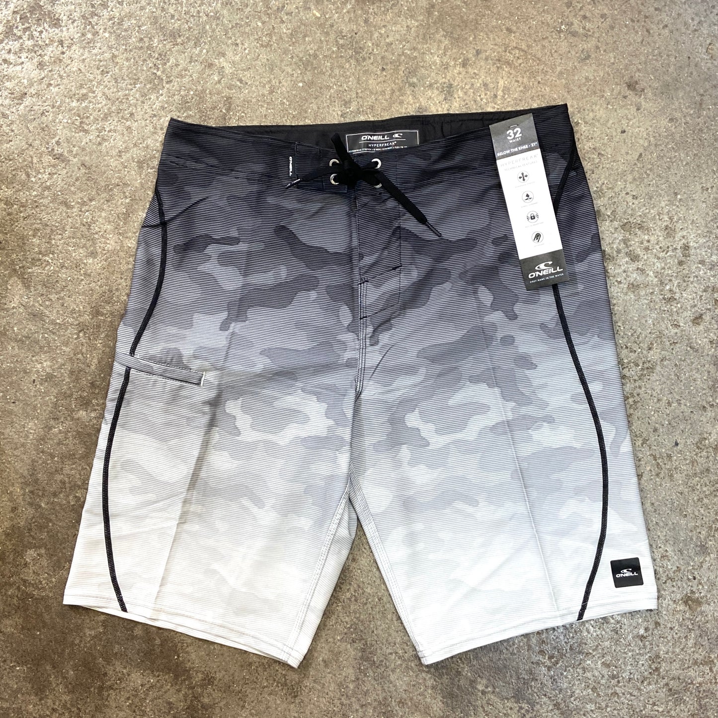 O'NEILL HYPERFREAK HEAT S-SEAM FADE 21" BOARDSHORTS