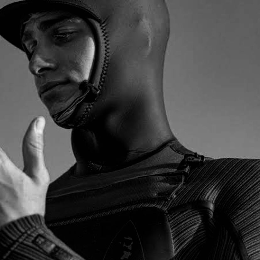 Stock image of a model wearing the O'Neill Mutant Legend 4.5mm/3.5mm - Black - Interchangeable Hooded Wetsuit