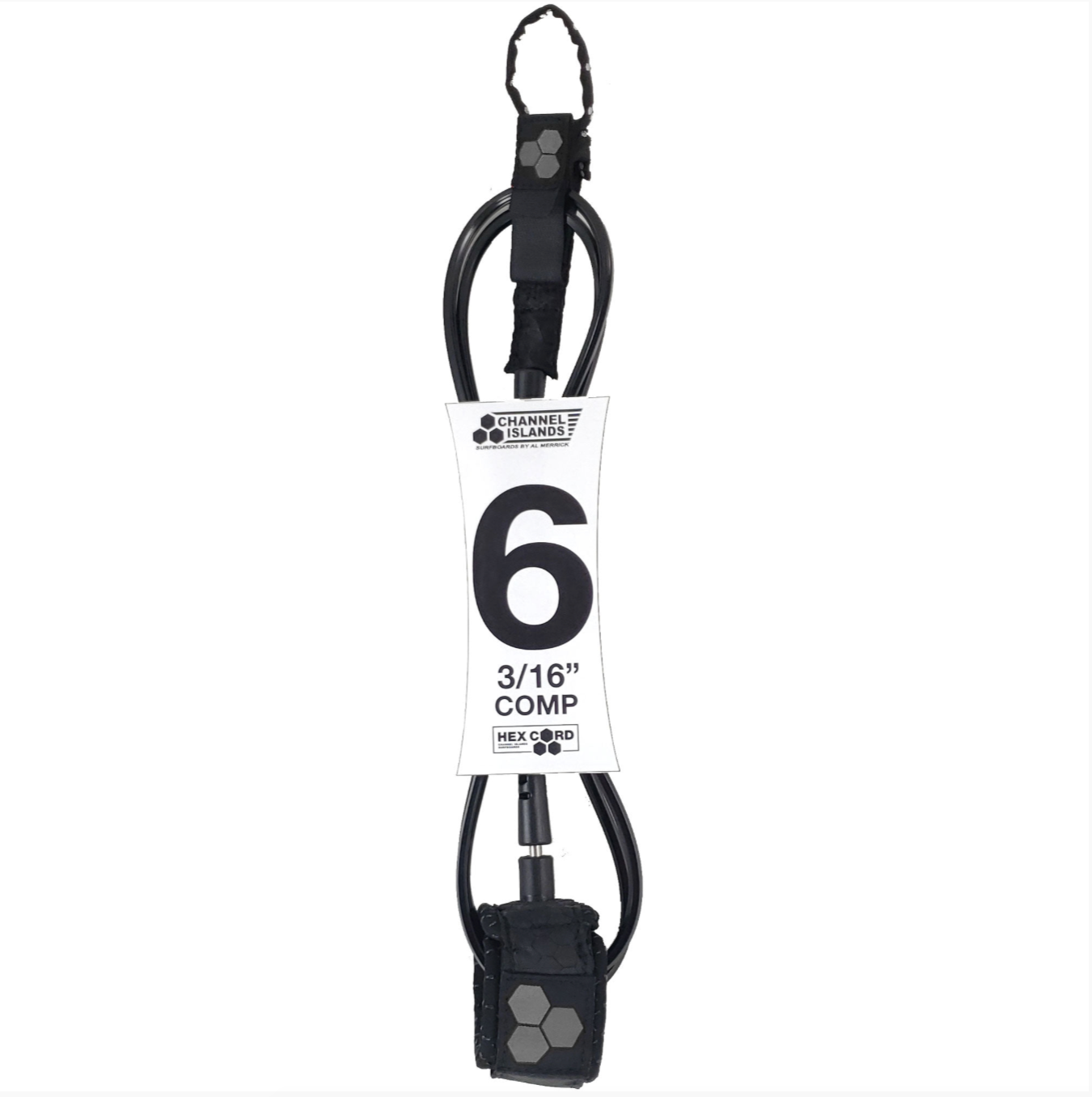 CHANNEL ISLANDS   COMP HEX CORD LEASH  6' 6MM