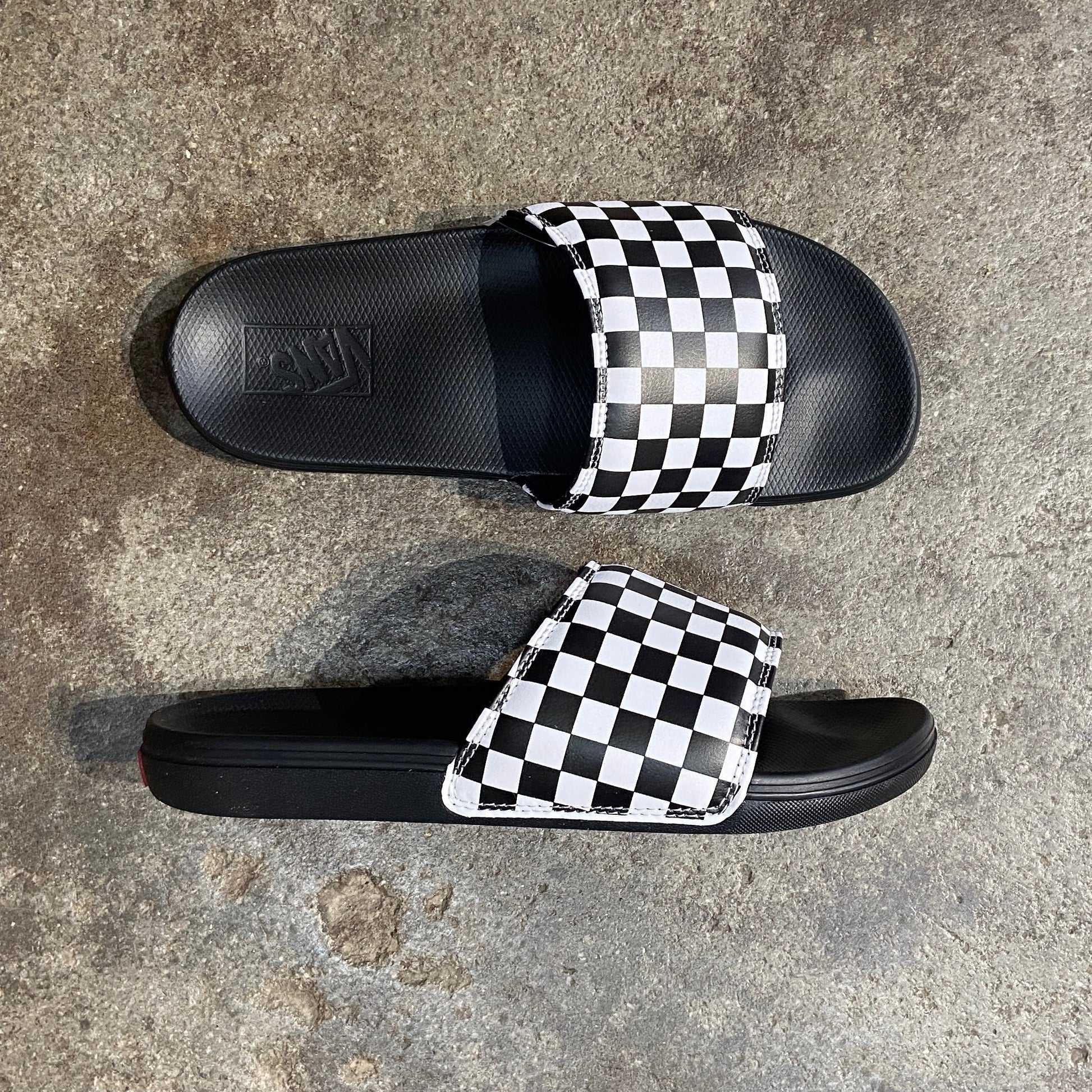 vans checkerboard slide sandal
