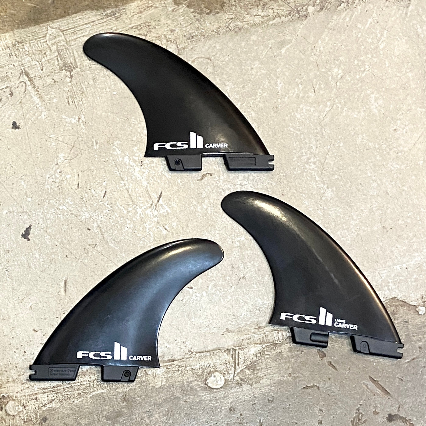 FCS II CARVER GLASS FLEX TRI FINS LARGE